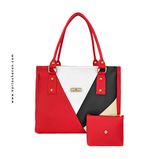 Bolso De Hombro con Monedero Olga Rojo