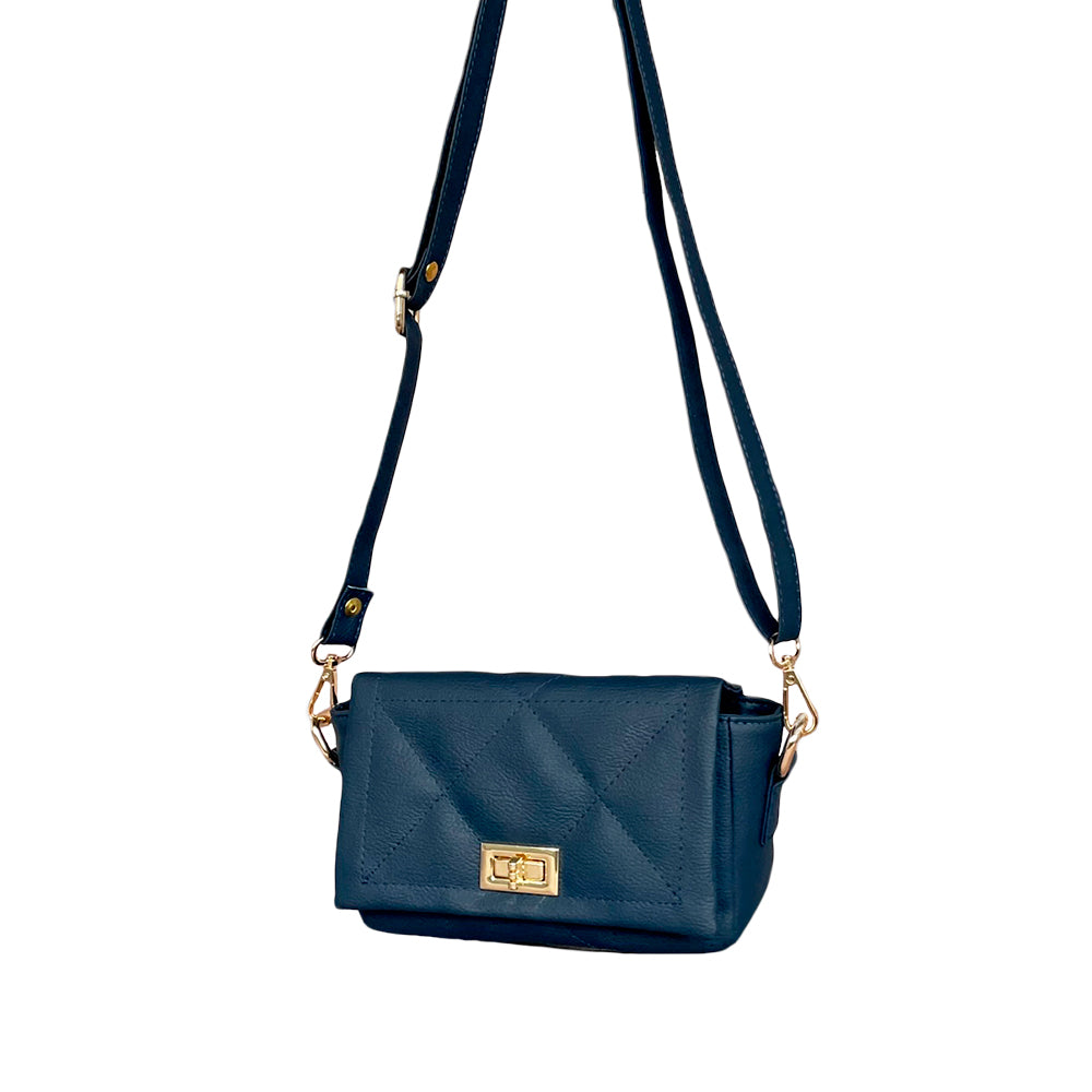 Bolso Pisi Azul Con Correa Ajustable