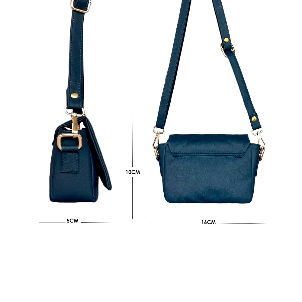 Bolso Pisi Azul Con Correa Ajustable