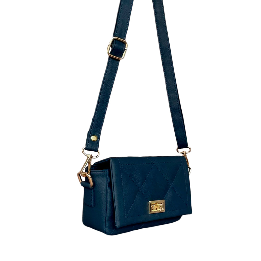 Bolso Pisi Azul Con Correa Ajustable