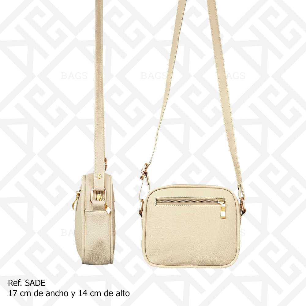 Bolso Sade Beige Con Correa Ajustable