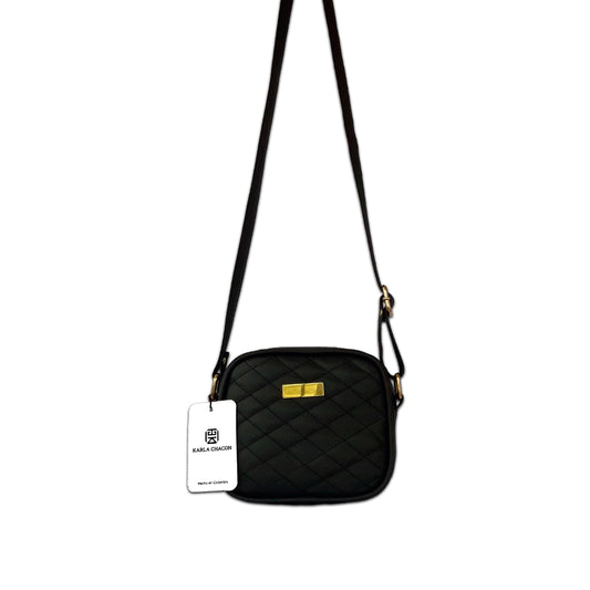 Bolso Sade Negro Con Correa Ajustable