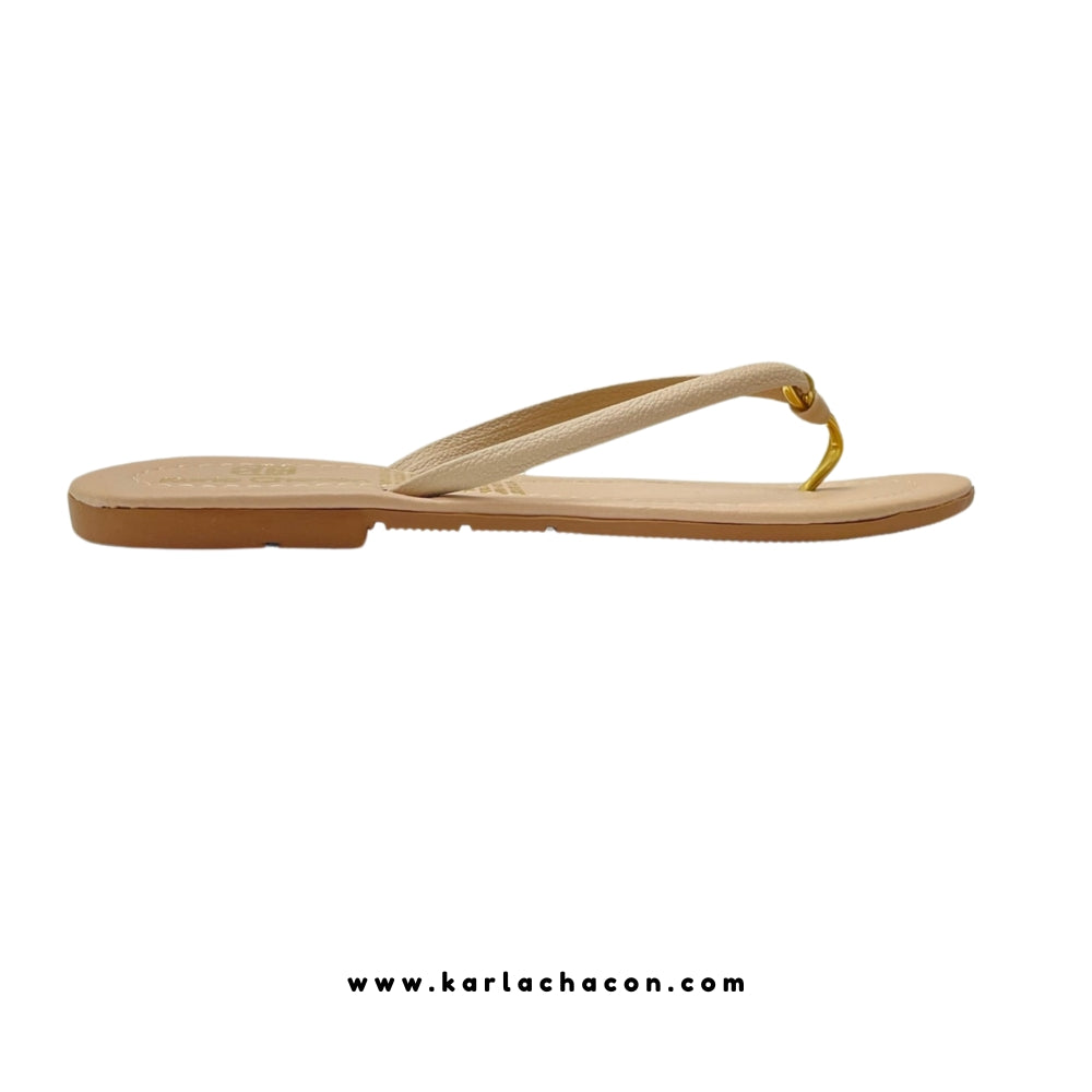 Sandalia Plana Sandra Beige