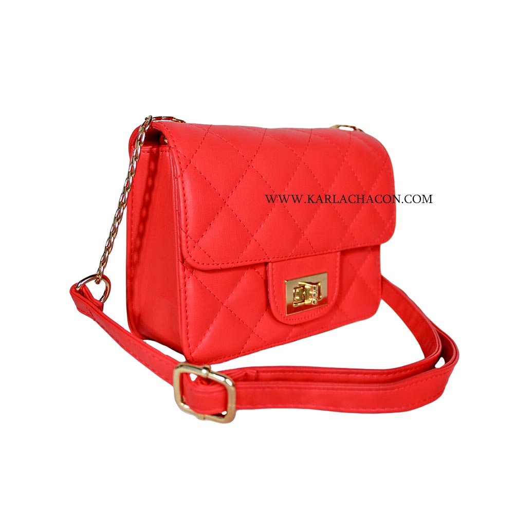 Bolso Sanz Rojo Con Correa Ajustable