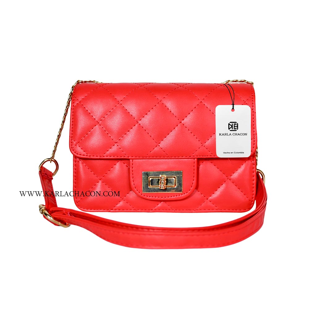 Bolso Sanz Rojo Con Correa Ajustable