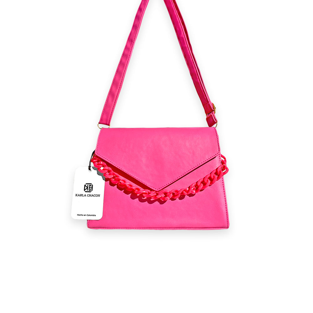 Bolso Vivy Fucsia Con Correa Ajustable