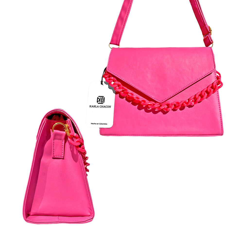 Bolso Vivy Fucsia Con Correa Ajustable