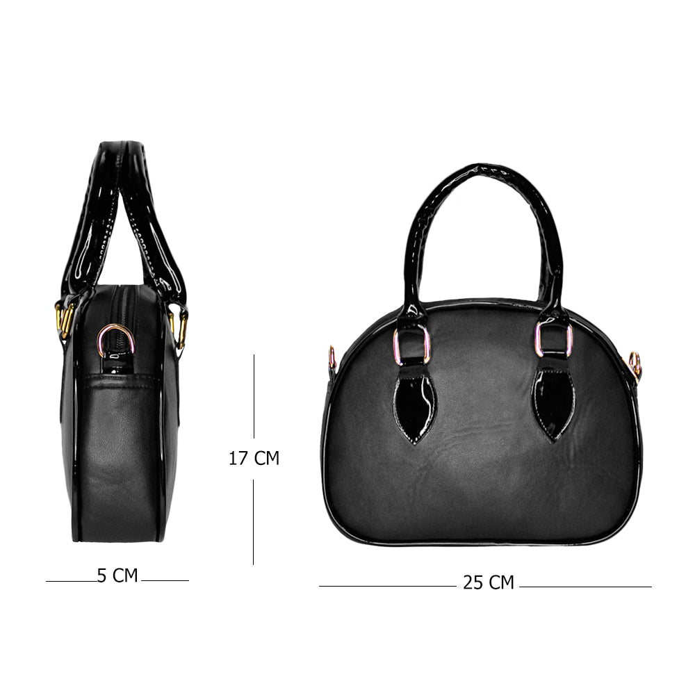 Bolso Zury Negro Con Correa Ajustable